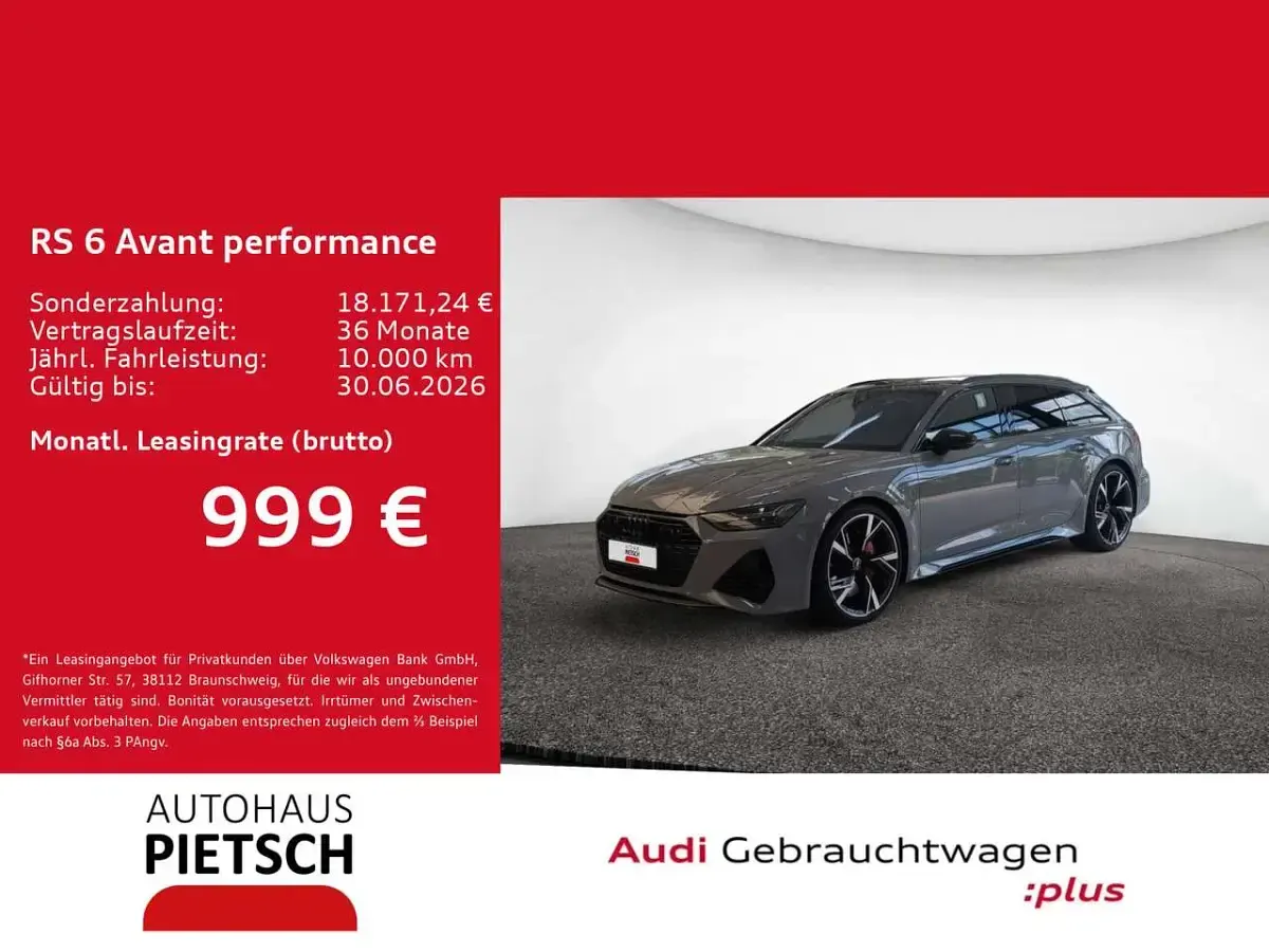Gebraucht Audi RS6 Performance 630 PS (463 kW) 2025 Nardograu Kombi