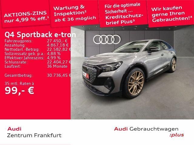 Taifungrau metallic Gebraucht 2022 Audi Q4 Sportback e-tron Ambiente SUV | 27.450 € (Guter Preis) - Bild 1/3