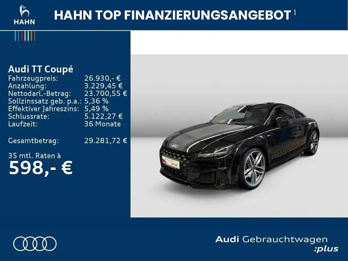 Gebraucht Audi TT Design 197 PS (144 kW) 2019 Mythosschwarz metallic Coupé
