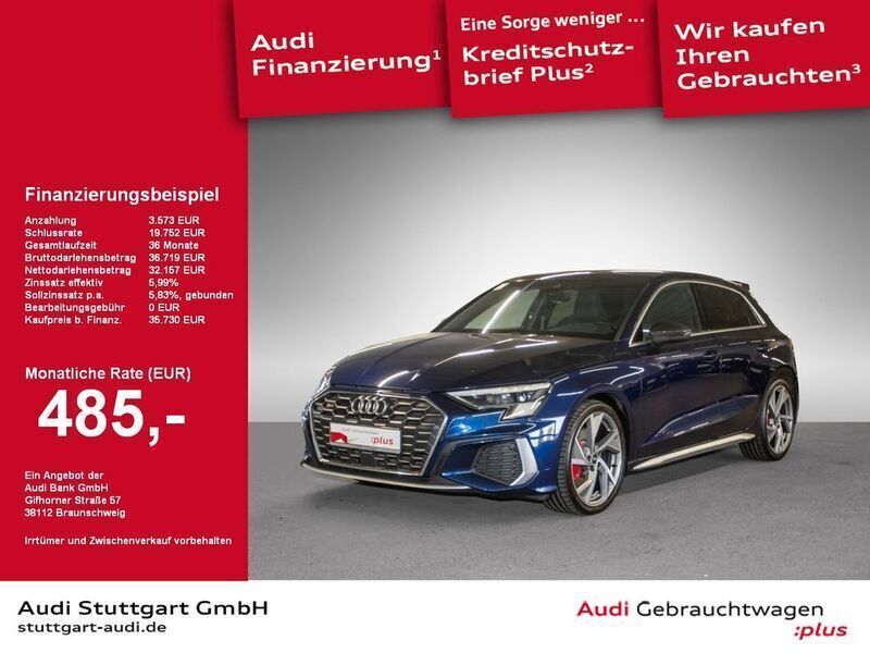 Blau Gebraucht 2021 Audi S3 Sport Limousine | 35.730 € (Fairer Preis) - Bild 1/2
