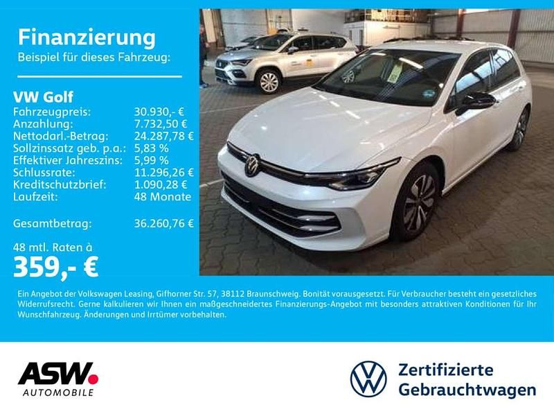 Oryxweiß perlmutteffekt Gebraucht 2025 VW Golf VIII Goal Limousine | 30.930 € (Guter Preis) - Bild 1/4