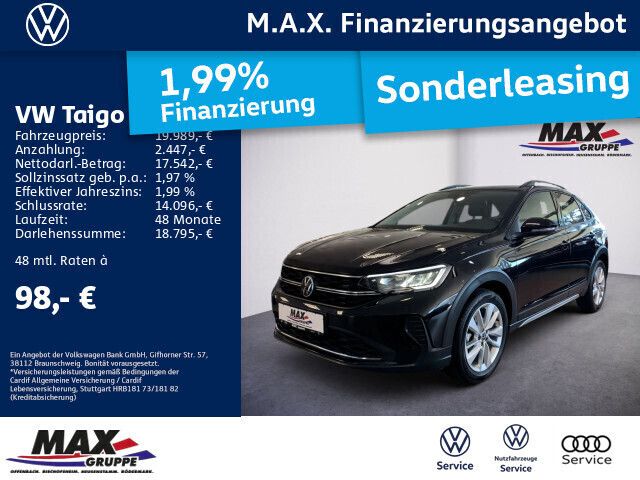 Deep black perleffekt (metallic) Gebraucht 2023 VW Taigo Move SUV | 19.989 € (Guter Preis) - Bild 1/3