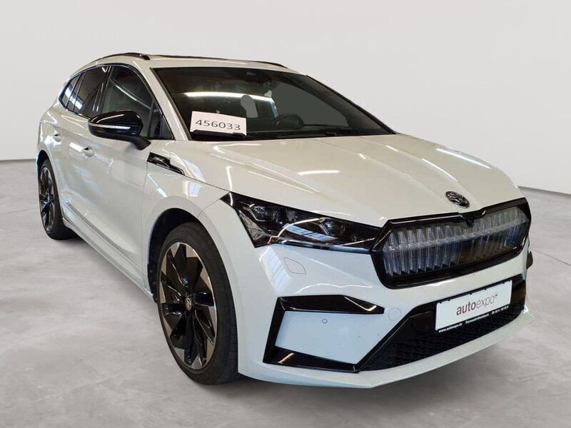 Moonweiß perleffekt Gebraucht 2022 Skoda Enyaq iV SportLine SUV | 36.290 € (Guter Preis) - Bild 1/4