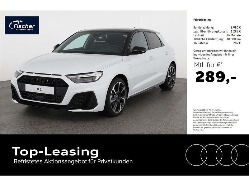 Weiss Neu 2025 Audi A1 Sportback S-Line Kleinwagen | 34.980 € (Teuer) - Bild 1/4