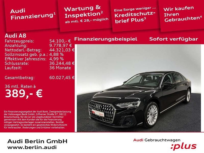 Mythosschwarz metallic Gebraucht 2024 Audi A8L Ambiente Limousine | 52.100 € - Bild 1/3