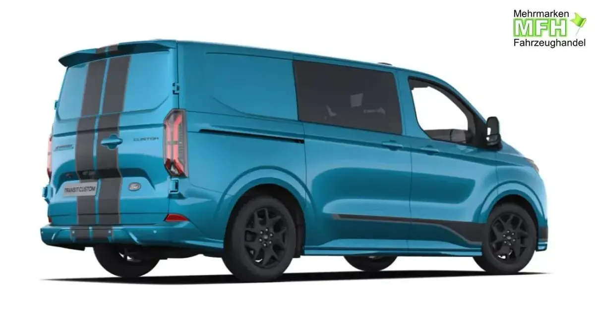Neu Ford E-Transit Sport 160 kW (218 PS) 2026 Digital aqua blue metallic Van
