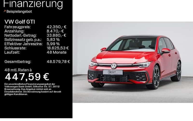 Rot Gebraucht 2025 VW Golf VIII GTI Limousine | 42.350 € (Teuer) - Bild 1/4
