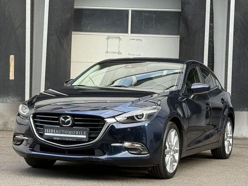 Blau Gebraucht 2018 Mazda 3 Sports-Line Limousine | 14.970 € (Fairer Preis) - Bild 1/4