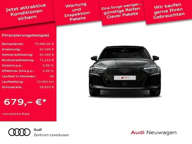 Gebraucht Audi RS3 Sportback Ambiente 400 PS (294 kW) 2025 Daytonagrau perleffekt Kleinwagen
