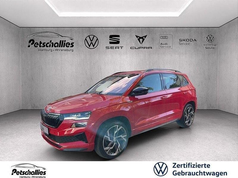Rot Gebraucht 2022 Skoda Karoq SportLine SUV | 34.890 € (Etwas zu teuer) - Bild 1/4