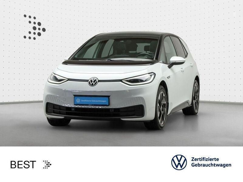Gletscherweiß metallic/schwarz (metallic) Gebraucht 2021 VW ID.3 Pro Performance Kleinwagen | 22.249 € (Fairer Preis) - Bild 1/2
