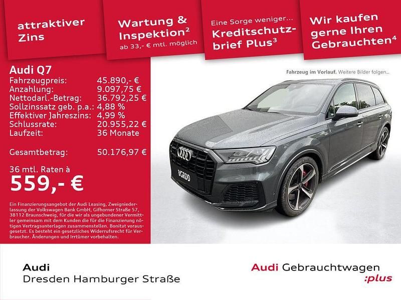 Grau Gebraucht 2021 Audi Q7 S-Line SUV | 45.890 € (Fairer Preis) - Bild 1/3