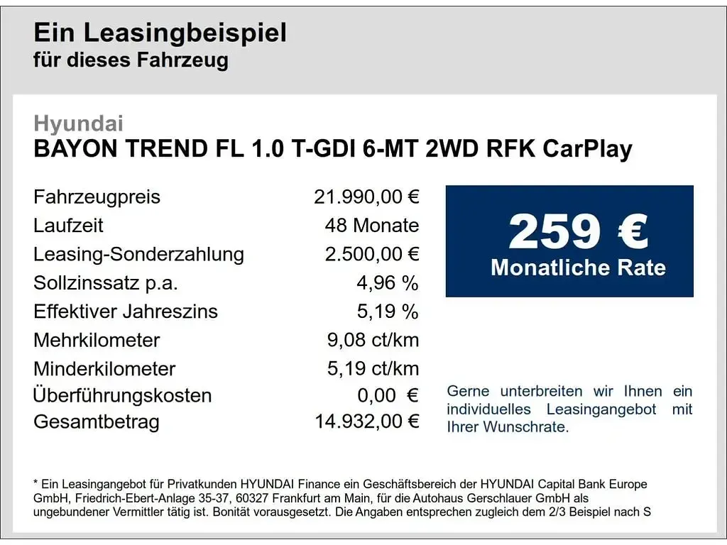 Gebraucht Hyundai Bayon Trend 99 PS (72 kW) 2025 Weiss SUV