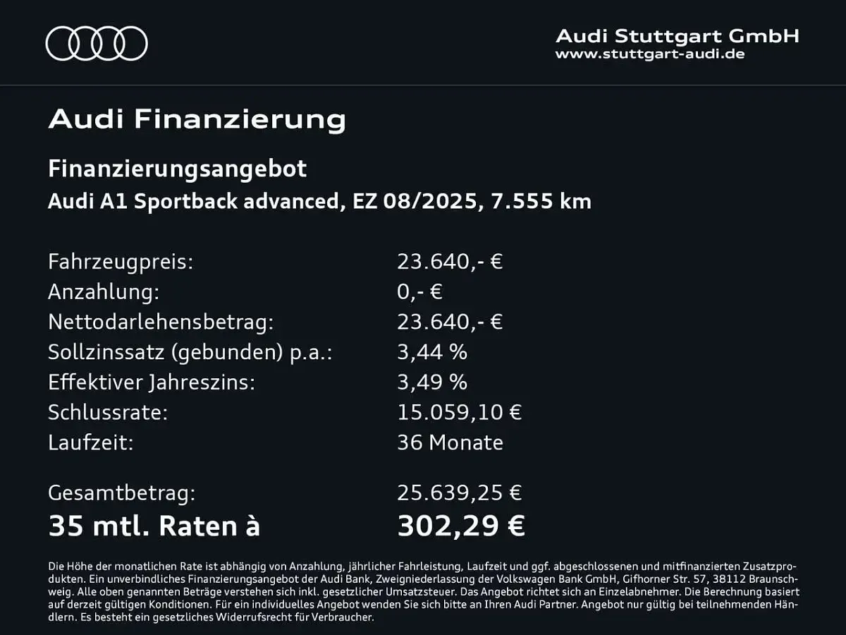 Gebraucht Audi A1 Advanced Plus 116 PS (85 kW) 2025 Navarrablau metallic SUV