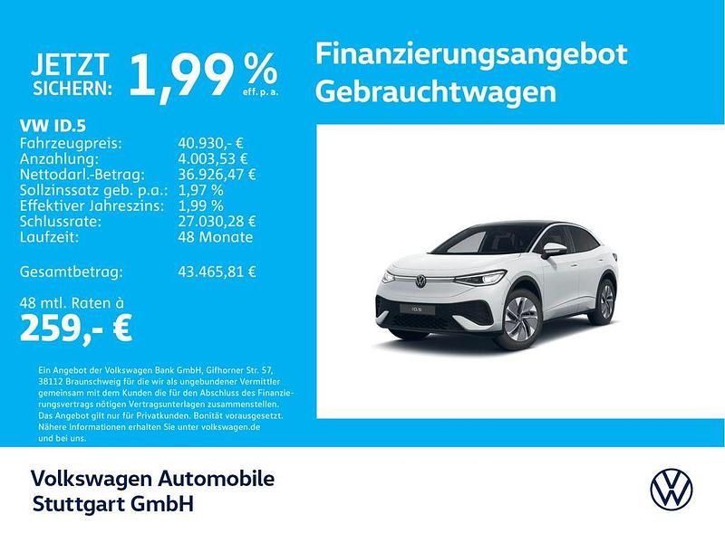 Gebraucht VW ID.5 Pro 210 kW (286 PS) 2025 Gletscherweiß metallic/schwarz SUV