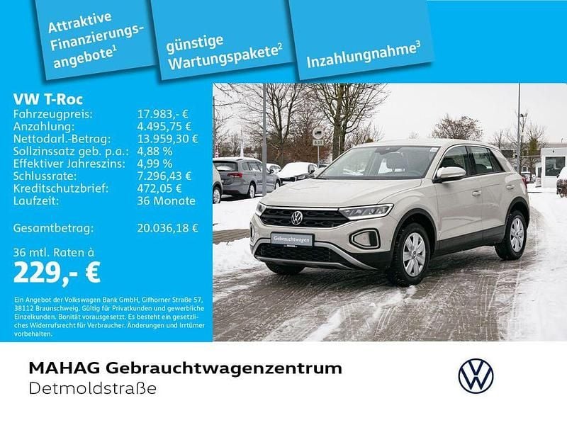 Gebraucht VW T-Roc Basis 110 PS (80 kW) 2022 Grau SUV