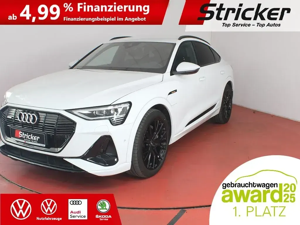 Gebraucht Audi e-tron Sportback S-Line 300 kW (408 PS) 2022 Gletscherweiß metallic (metallic) SUV