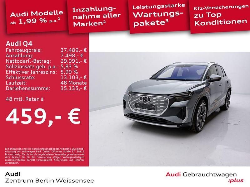 Geysirblau metallic Gebraucht 2022 Audi Q4 e-tron Ambiente SUV | 37.489 € (Fairer Preis) - Bild 1/4