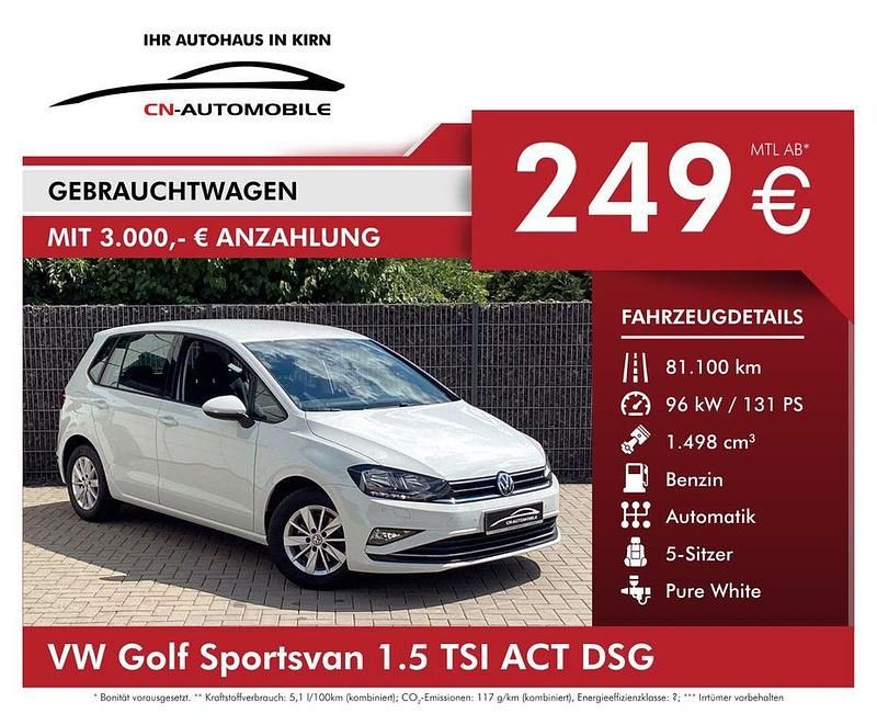 Weiß Gebraucht 2019 VW Golf Sportsvan Comfortline Van / Kleinbus | 17.990 € (Fairer Preis) - Bild 1/4