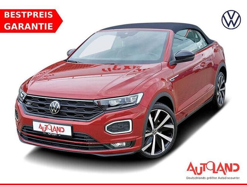 Kings red metallic (metallic) Gebraucht 2021 VW T-Roc Cabriolet R-line Cabrio | 26.490 € (Etwas zu teuer) - Bild 1/4