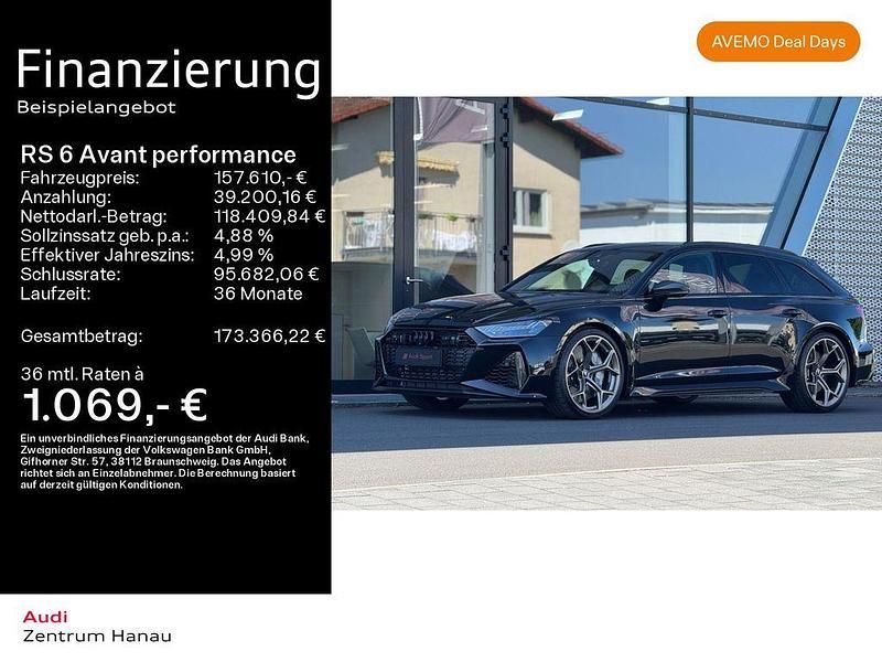 Schwarz Gebraucht 2026 Audi RS6 Performance Kombi | 157.610 € - Bild 1/4