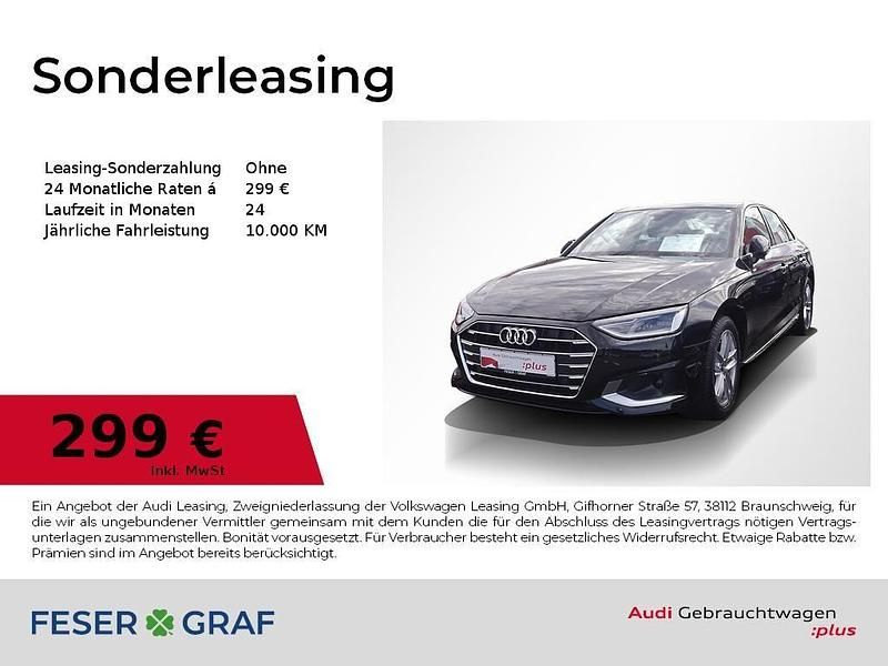 Mythosschwarz metallic Gebraucht 2024 Audi A4 Ambiente Limousine | 33.228 € (Fairer Preis) - Bild 1/1