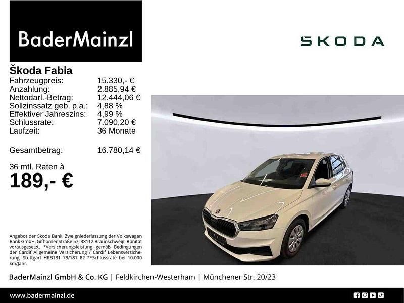 Weiß Gebraucht 2022 Skoda Fabia Ambition Limousine | 15.330 € (Guter Preis) - Bild 1/3