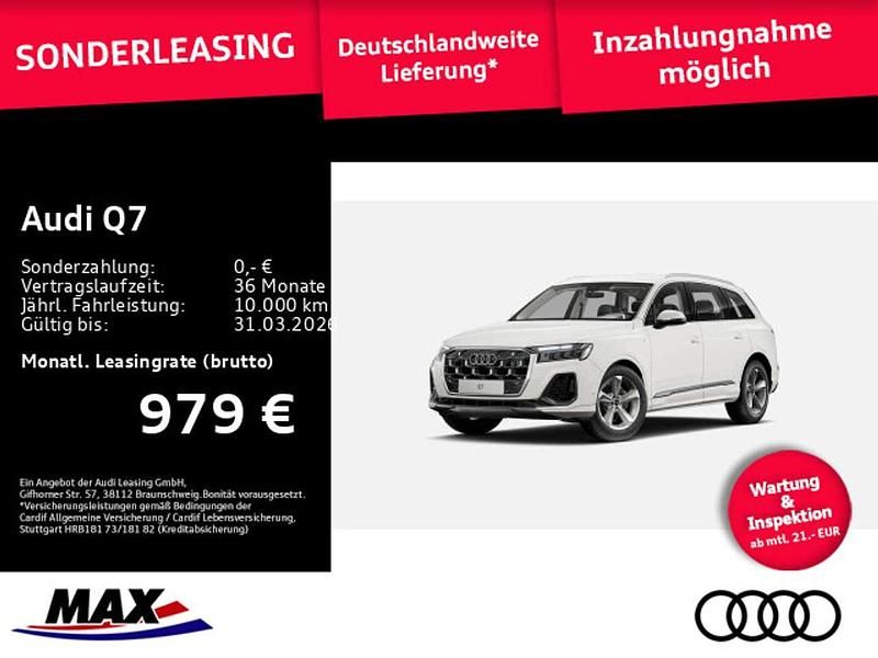 Weiß Neu 2025 Audi Q7 S-Line SUV | 77.980 € - Bild 1/3