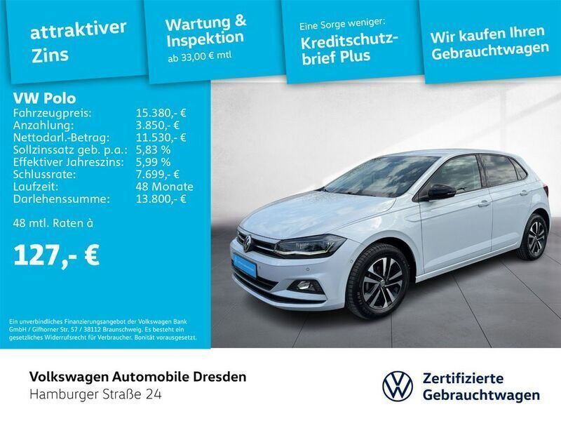 Silber Gebraucht 2020 VW Polo IQ Drive Limousine | 15.980 € (Fairer Preis) - Bild 1/3