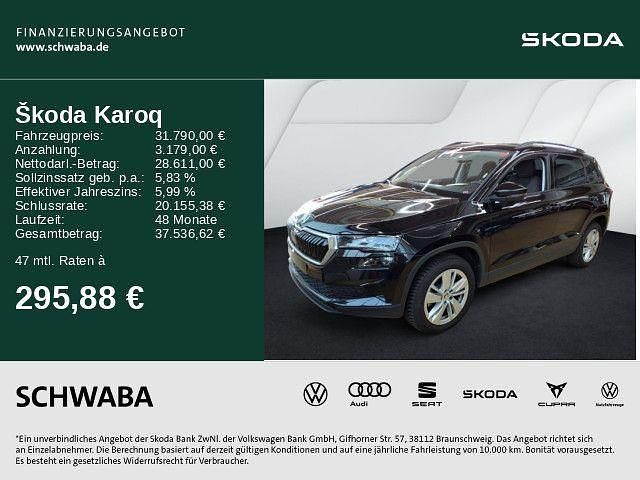 Schwarz Gebraucht 2024 Skoda Karoq Selection SUV | 31.790 € (Fairer Preis) - Bild 1/4