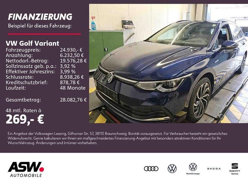 Atlantik blue metallic Gebraucht 2022 VW Golf VIII Style Kombi | 24.930 € (Fairer Preis) - Bild 1/4