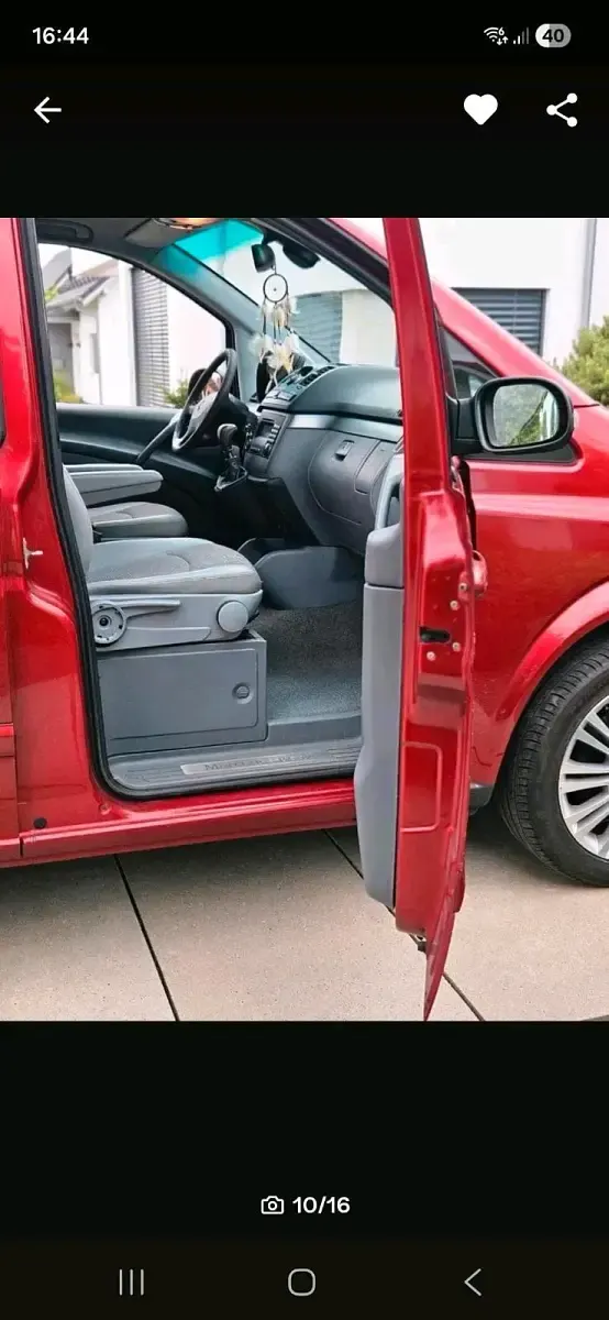 Gebraucht Mercedes Viano 150 PS (110 kW) 2007 Rot Van / Kleinbus