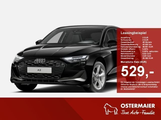 Schwarz Neu 2025 Audi A3 Sportback Advanced Plus Limousine | 41.400 € (Fairer Preis) - Bild 1/4