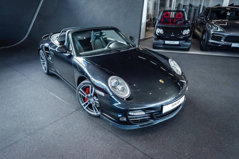 Basaltschwarzmetallic Gebraucht 2009 Porsche 997 Turbo Sport Cabrio | 98.997 € (Etwas zu teuer) - Bild 1/4