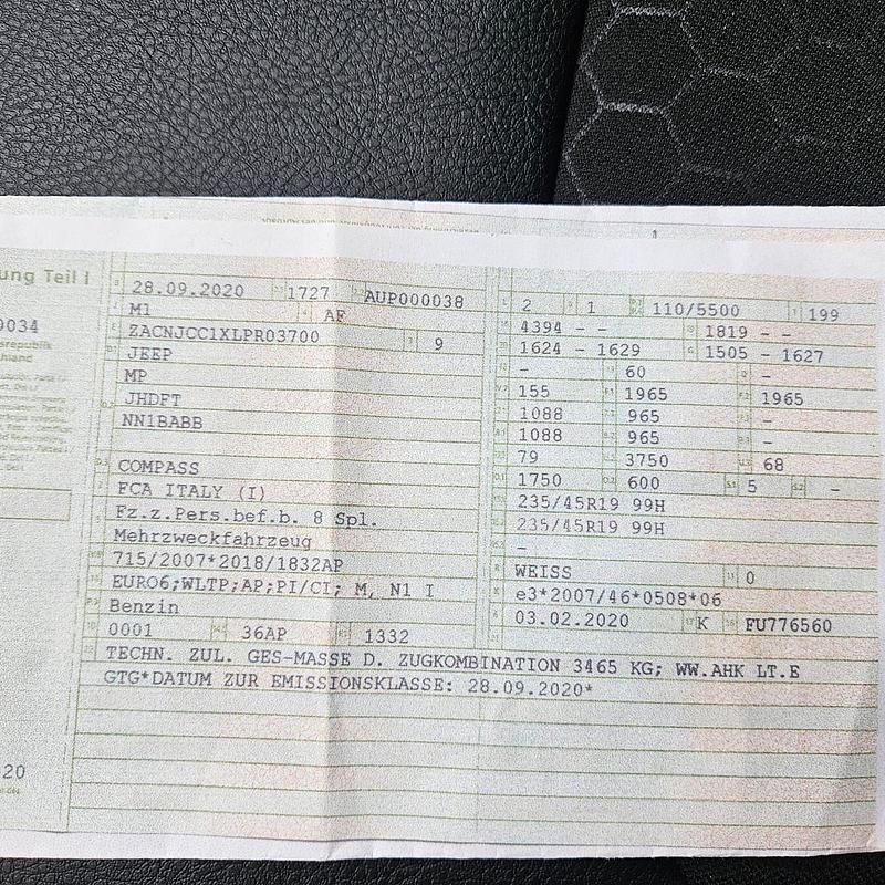 Gebraucht Jeep Compass Limited 150 PS (110 kW) 2020 Weiß SUV