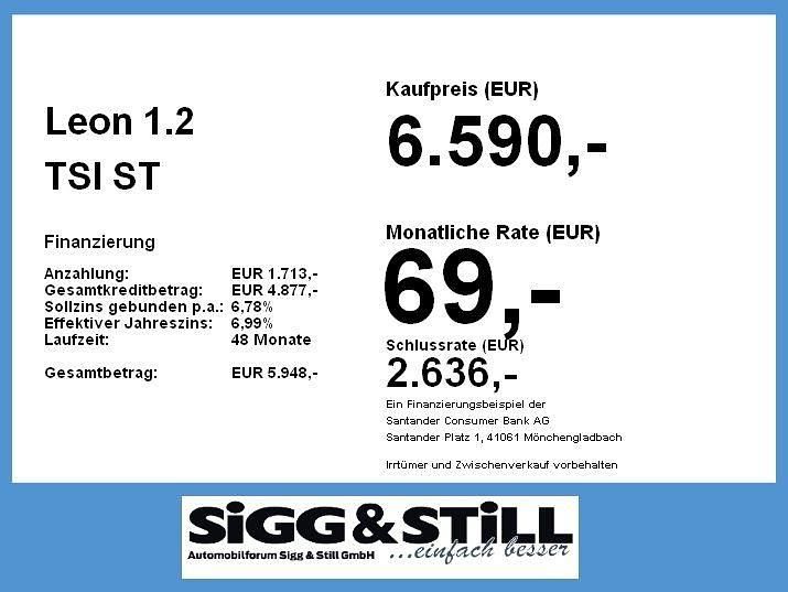 Gebraucht Seat Leon ST Style 110 PS (80 kW) 2015 Estrella silber Kombi