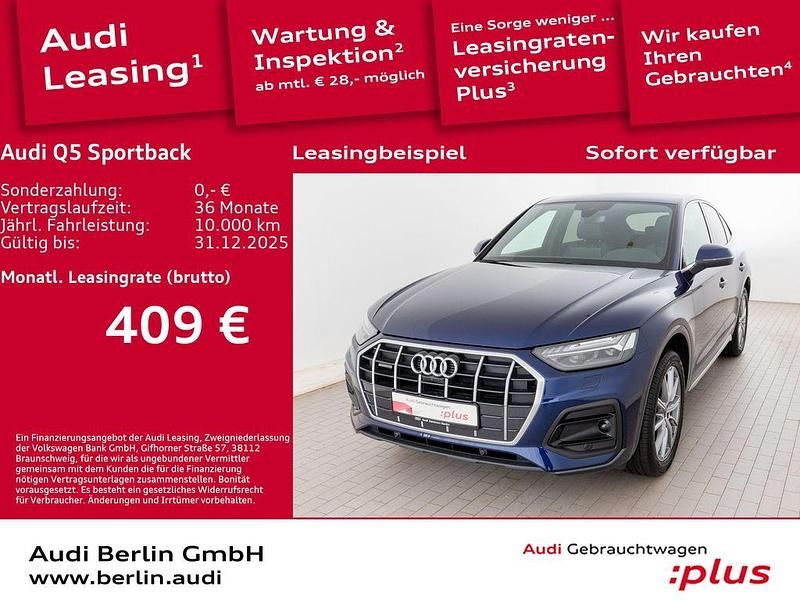 Blau Gebraucht 2025 Audi Q5 Sportback Advanced Plus SUV | 51.700 € (Fairer Preis) - Bild 1/3