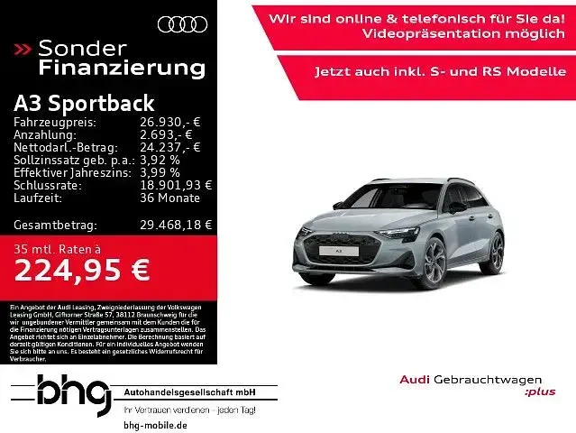 Gebraucht Audi A3 Advanced Plus 150 PS (110 kW) 2026 Pfeilgrau perleffekt Limousine
