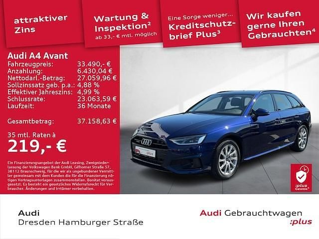 Gebraucht Audi A4 Advanced Plus 265 PS (194 kW) 2023 Navarrablau metallic Kombi