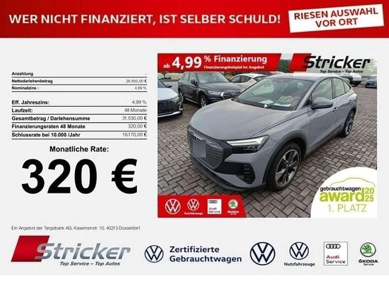 Kieselgrau Gebraucht 2022 Audi Q4 Sportback e-tron Sport SUV | 26.949 € (Superpreis) - Bild 1/3