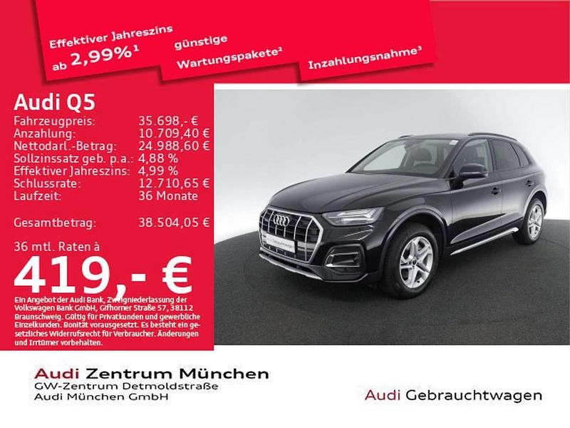 Brillantschwarz Gebraucht 2023 Audi Q5 Advanced SUV | 35.698 € (Superpreis) - Bild 1/2