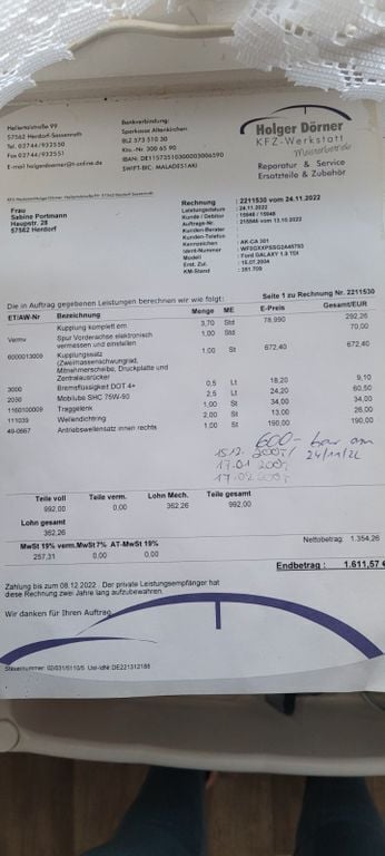 Blau Gebraucht 2004 Ford Galaxy Viva Van / Kleinbus | 1.990 € (Guter Preis) - Bild 1/4