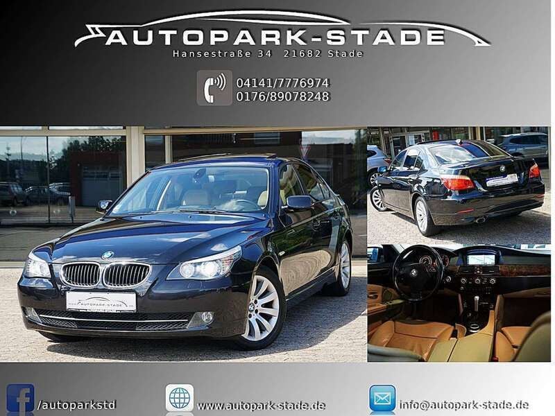 Black sapphire metallic Gebraucht 2007 BMW 520 Advantage Limousine | 6.590 € (Fairer Preis) - Bild 1/4