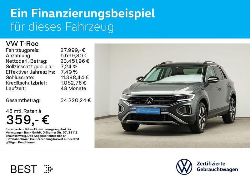 Gebraucht VW T-Roc Goal 150 PS (110 kW) 2025 Indiumgrau metallic/schwarz (metallic) SUV