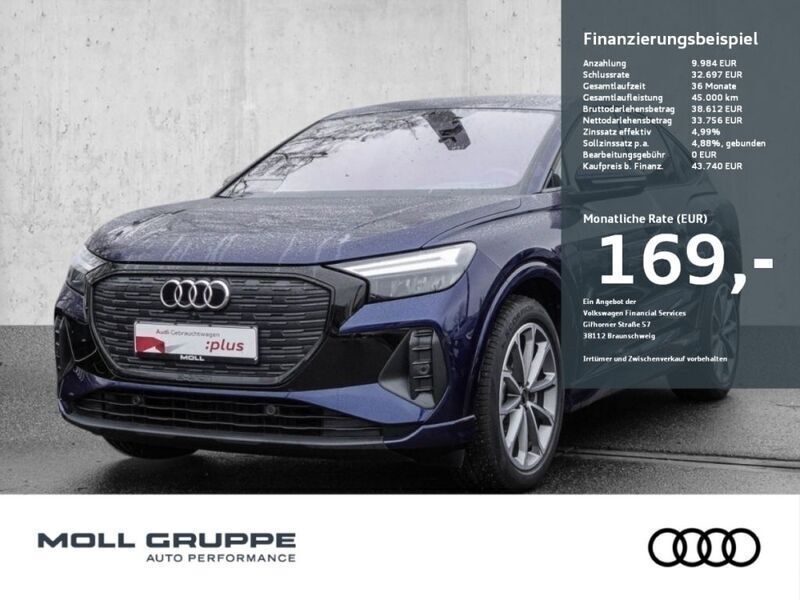 Navarrablau (metallic) Gebraucht 2024 Audi e-tron Ambiente SUV | 43.740 € (Superpreis) - Bild 1/3