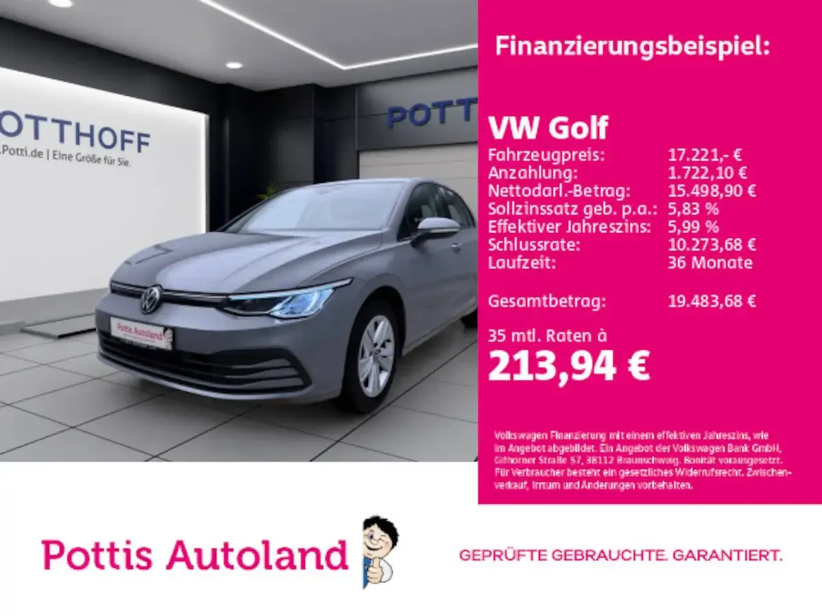 Gebraucht VW Golf VIII Life 110 PS (80 kW) 2021 Limousine