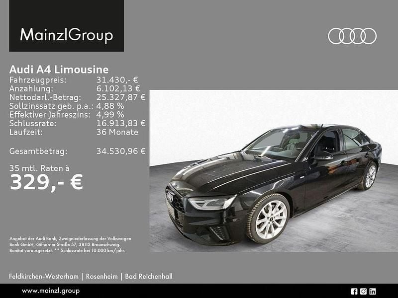 Gebraucht Audi A4 S-Line 204 PS (150 kW) 2023 Mythosschwarz metallic Limousine