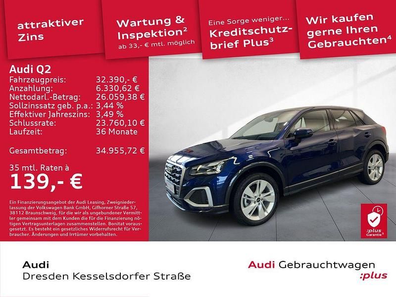 Gebraucht Audi Q2 Advanced Plus 150 PS (110 kW) 2025 Navarrablau metallic SUV
