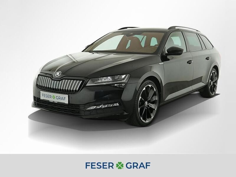 Schwarz Gebraucht 2021 Skoda Superb SportLine Kombi | 22.880 € (Guter Preis) - Bild 1/4