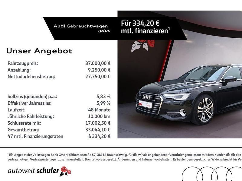 Schwarz Gebraucht 2022 Audi A6 S-Line Kombi | 37.000 € (Fairer Preis) - Bild 1/4